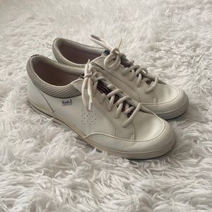 ✨Donating soon✨  Keds Rebellion White Faux Leather sneakers womens size 7.5